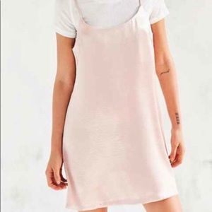 Brand New Metallic Pink Slip Dress